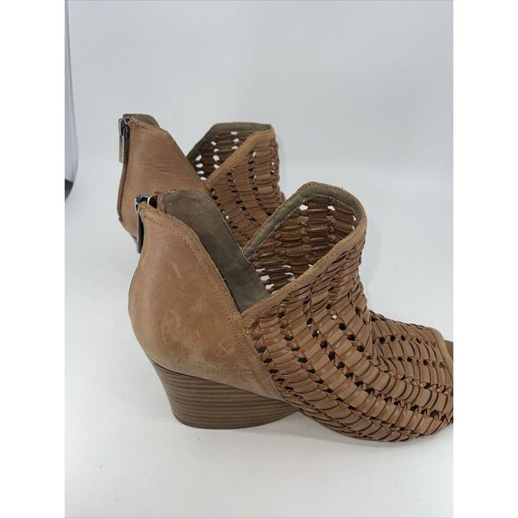 Donald Pliner Black Jacqi Woven Open Toe Booties Sz 9 - Picture 4 of 10